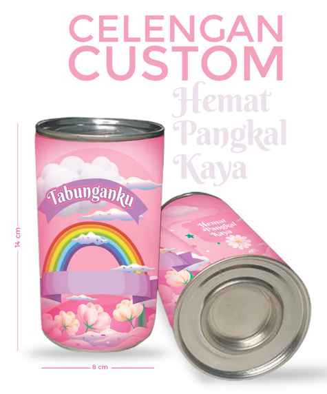 Celengan Pink Pelangi