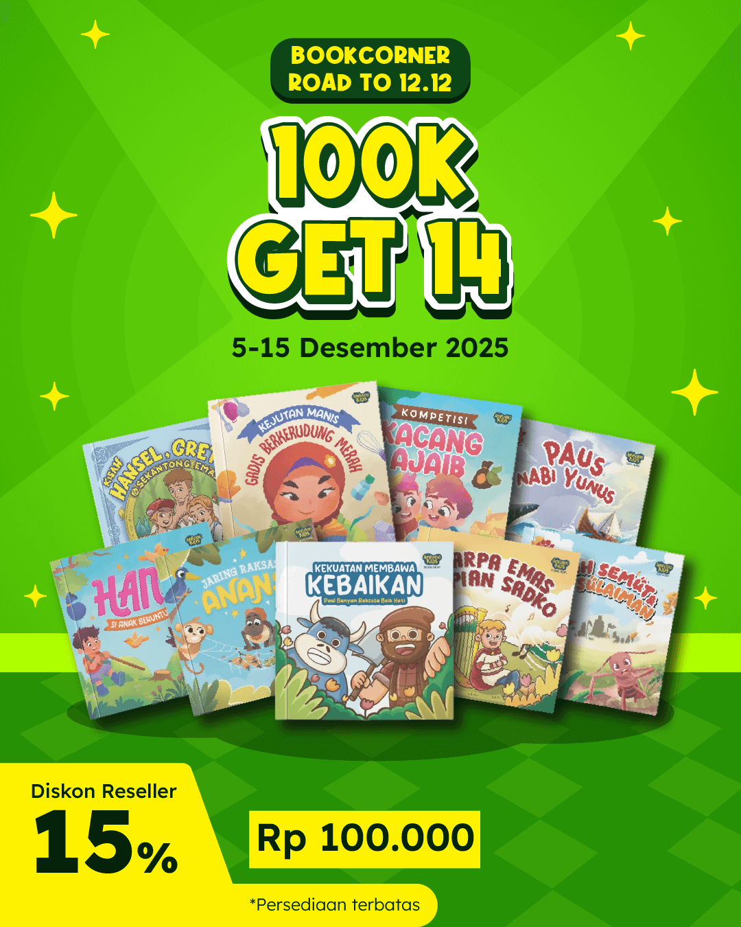 PAKET PROMO 100K GET 14 - BOOKCORNER