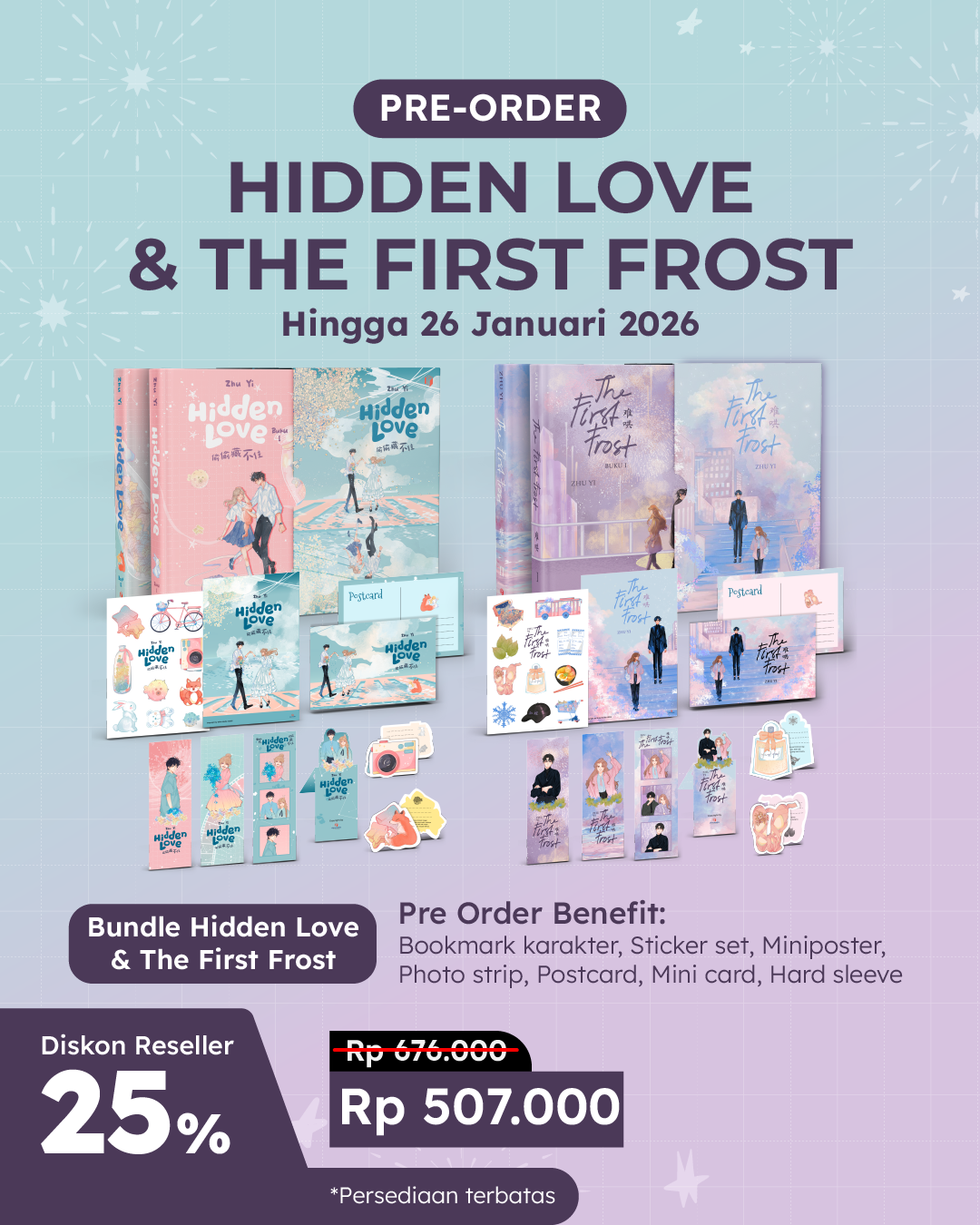 BUNDLING (4 BUKU) HIDDEN LOVE 1 & 2 + THE FIRST FROST 1 & 2