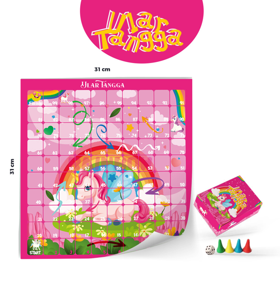Ular Tangga Pink Pelangi